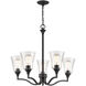 Caily 5 Light 26 inch Matte Black Chandelier Ceiling Light